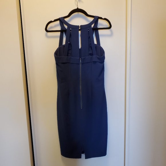 BCBGMaxAzria Cut out Blue Dress - Size 2 - Picture 4 of 8